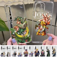 anime jojos bizarre adventure phone case for samsung s20 ultra s30 for redmi 8 for xiaomi note10 for huawei y6 y5 cover