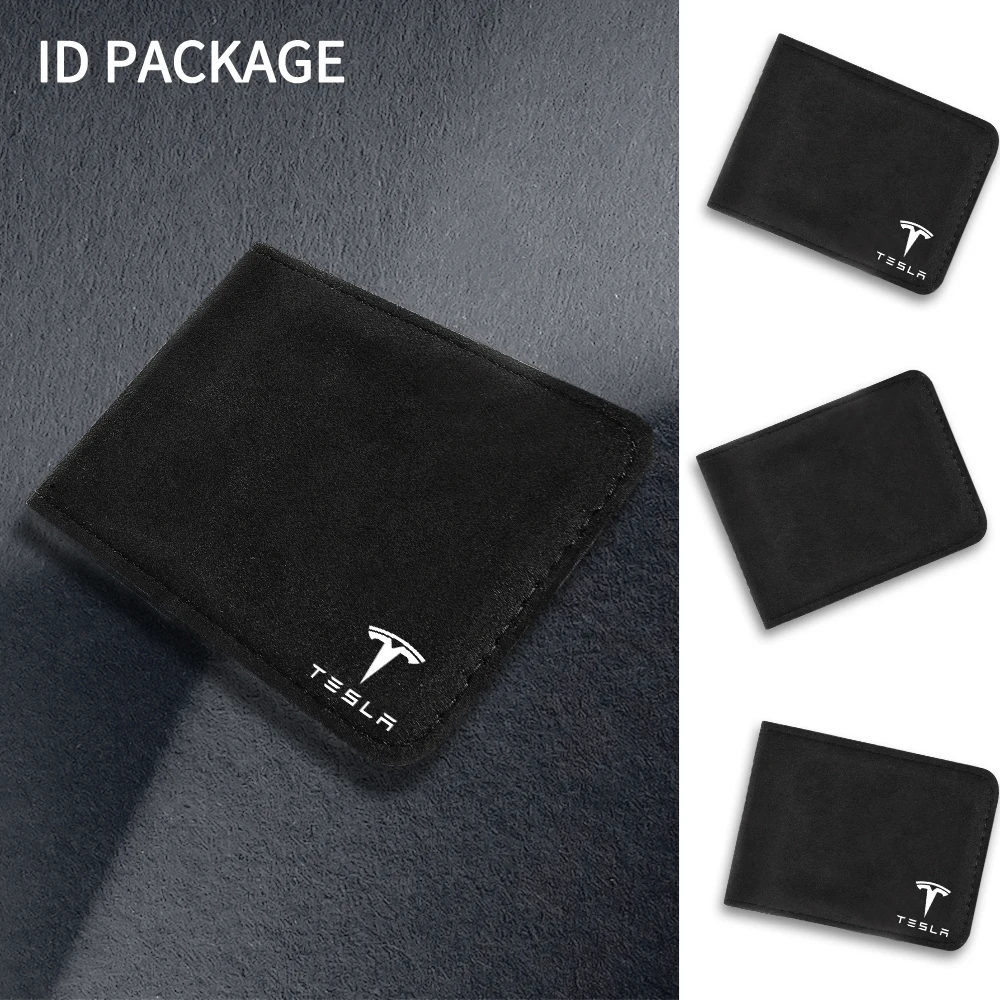

Ultra-thin Car Driver License Cover Leather Credit Card Holder For Tesla Model 3 Model S Model X Model Y 2020 2021 Accessories