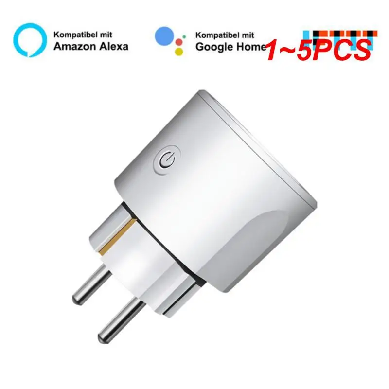 

1~5PCS Wifi Socket European Standard Plug Smart Socket Wireless Remote Control Socket Voice Control With Alexa And