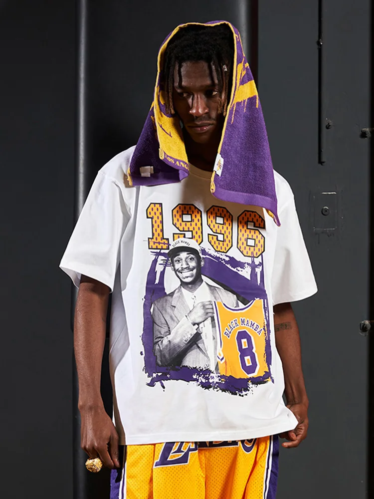 FOAG летняя тяжелая хлопчатобумажная футболка с коротким рукавом в стиле колоби