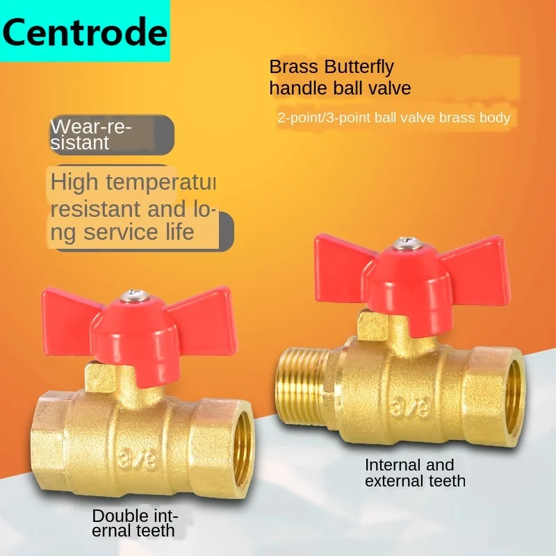 

Brass ball valve 1/4 inch 3/8 inch pagoda small ball valve pneumatic air pump valve water pipe valve switch