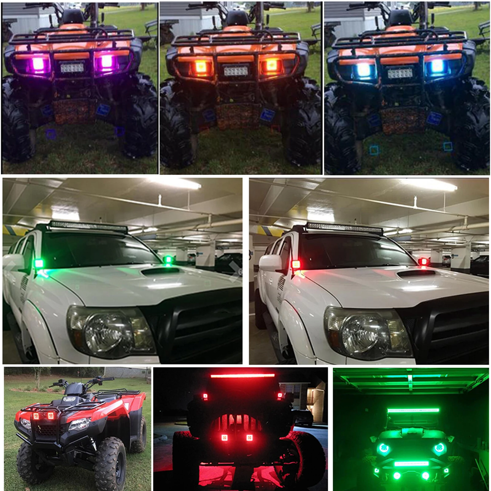 2 шт./4 шт. 3-дюймовые светодиодные фары для мотоциклов