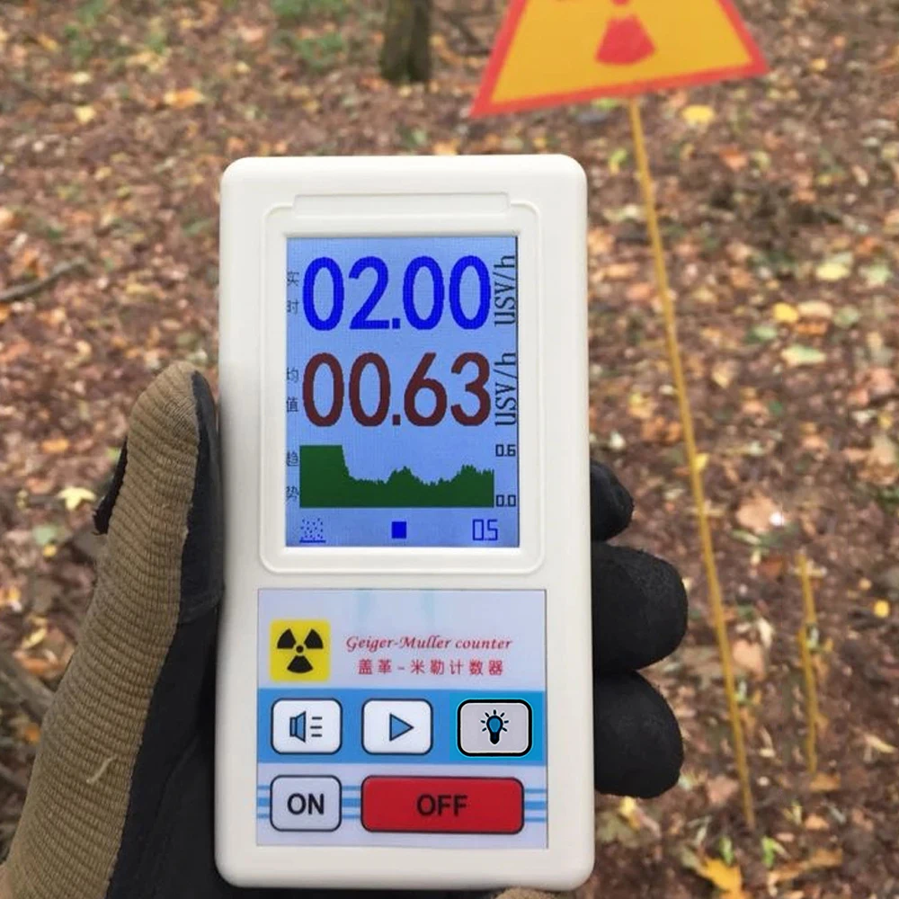 

BR-6 Counter Nuclear Radiation Detector Personal Dosimeter X-ray Beta Gamma Detector LCD Radioactive Tester Marble Tool