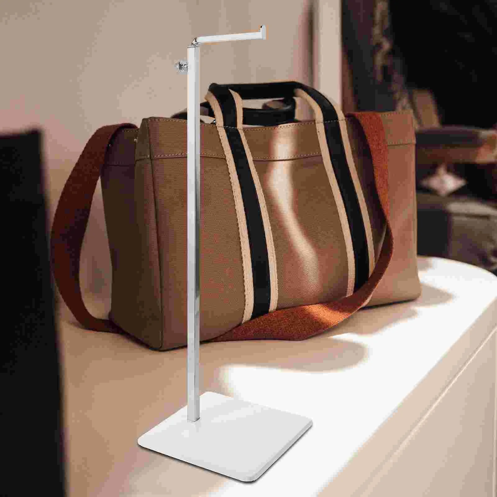 

Adjustable Handbag Display Stand Metal Hanger Wallet Organizer Closet Holder Hangers Hanging Tie Purse Individual Clothes