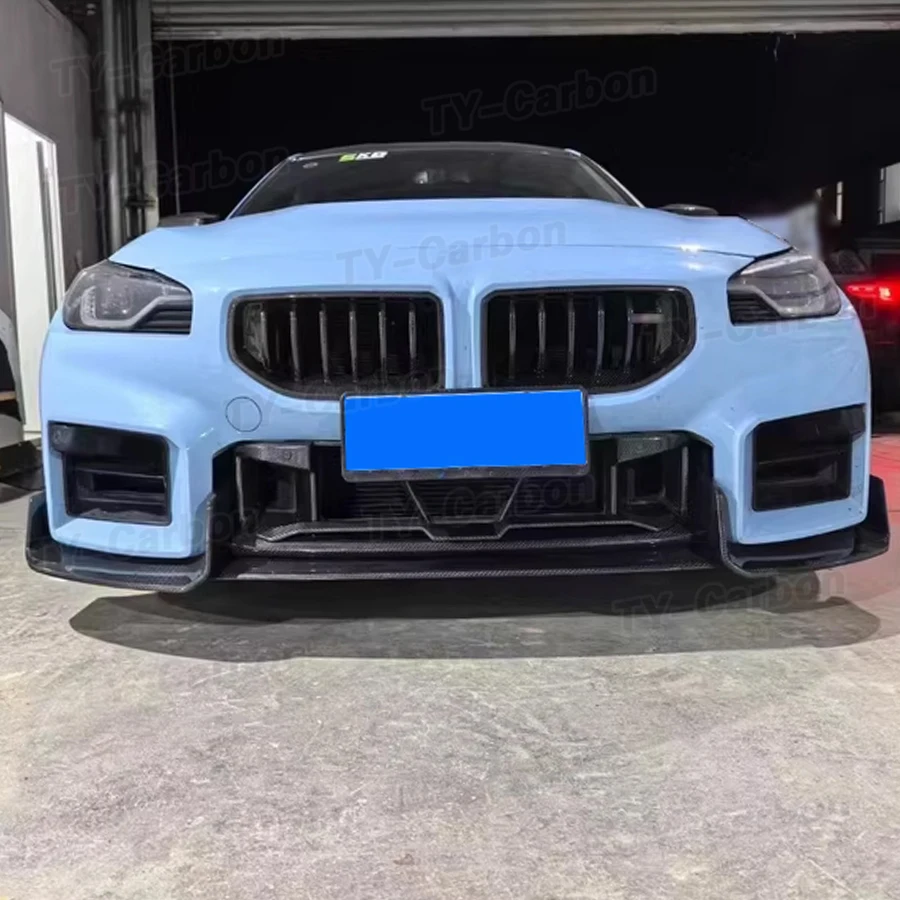 Передняя решетка радиатора из сухого карбона в стиле A для BMW M2 G87 2023+  Сетчатая решетка переднего бампера, внешние аксессуары, аэродинамическая деталь, обвес. (art.: 3920dd182cbf6) - 3920dd182cbf6