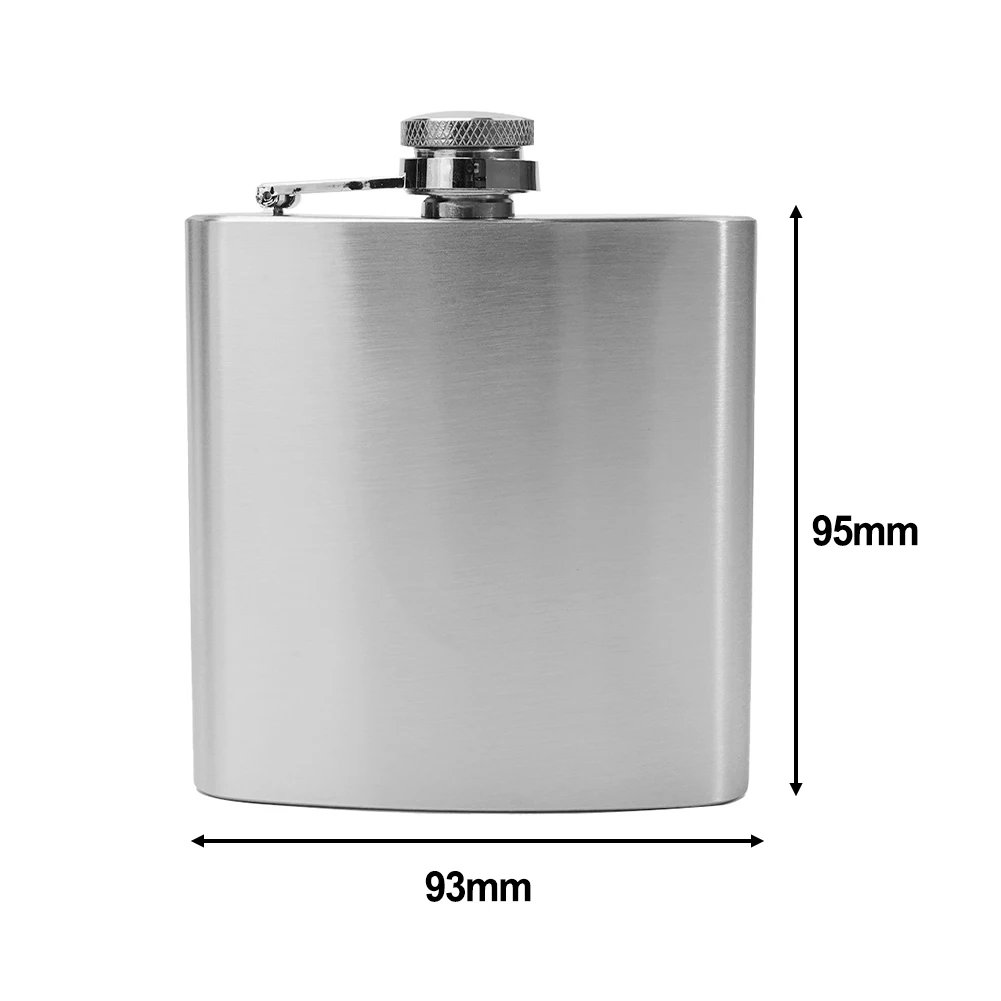 

6/8oz Flask Stainless Steel Whiskey Liquor Pocket Wine Bottle Air-pressured Large Capacity For All Outdoor Activities