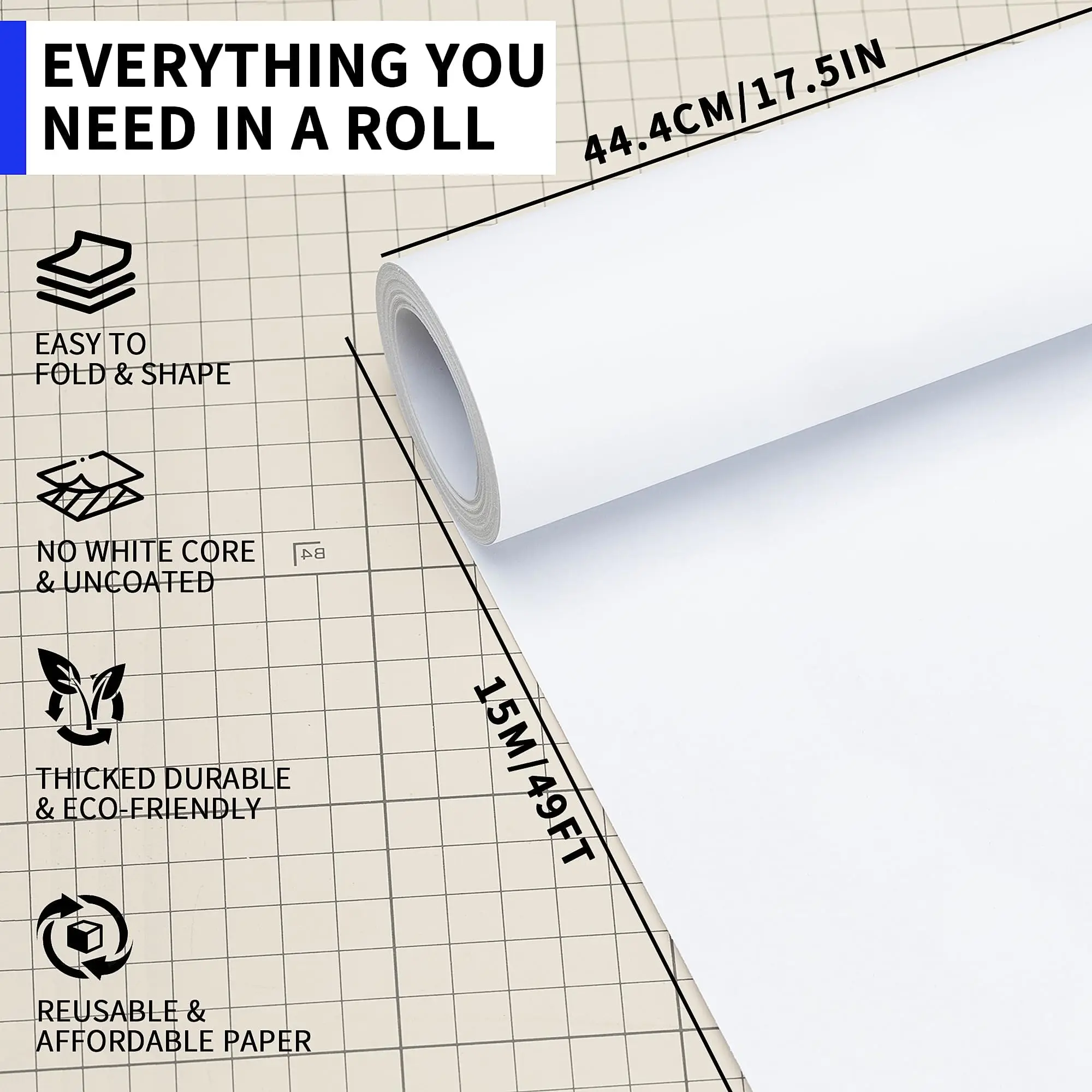 50 см белая крафт-бумага экологически чистая упаковочная бумага предотвращение