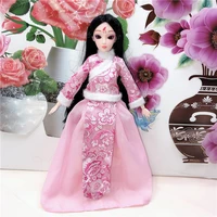 30cm 16 bjd doll chinese ancient costume dressup doll dress girl diy make up toy doll with accessories for girls gift