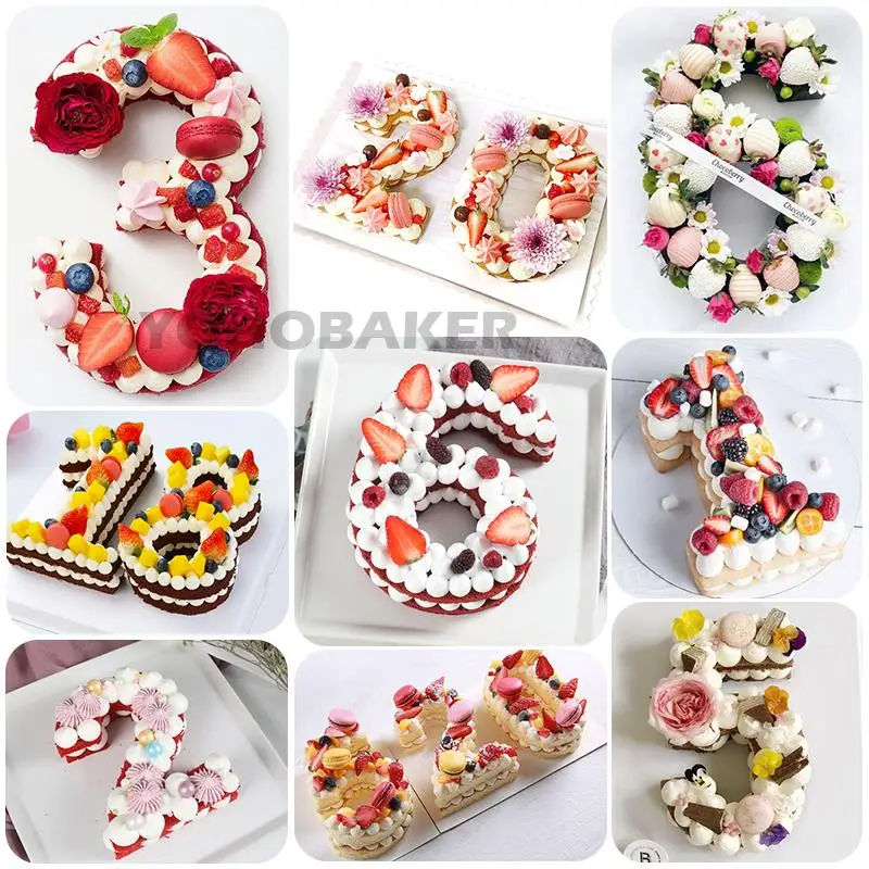 

0-8 Number Spray Cake Stencils Flat Numbers Cutting Cake Templates Molds Numerical Stencils for DIY Cakes/Cookies