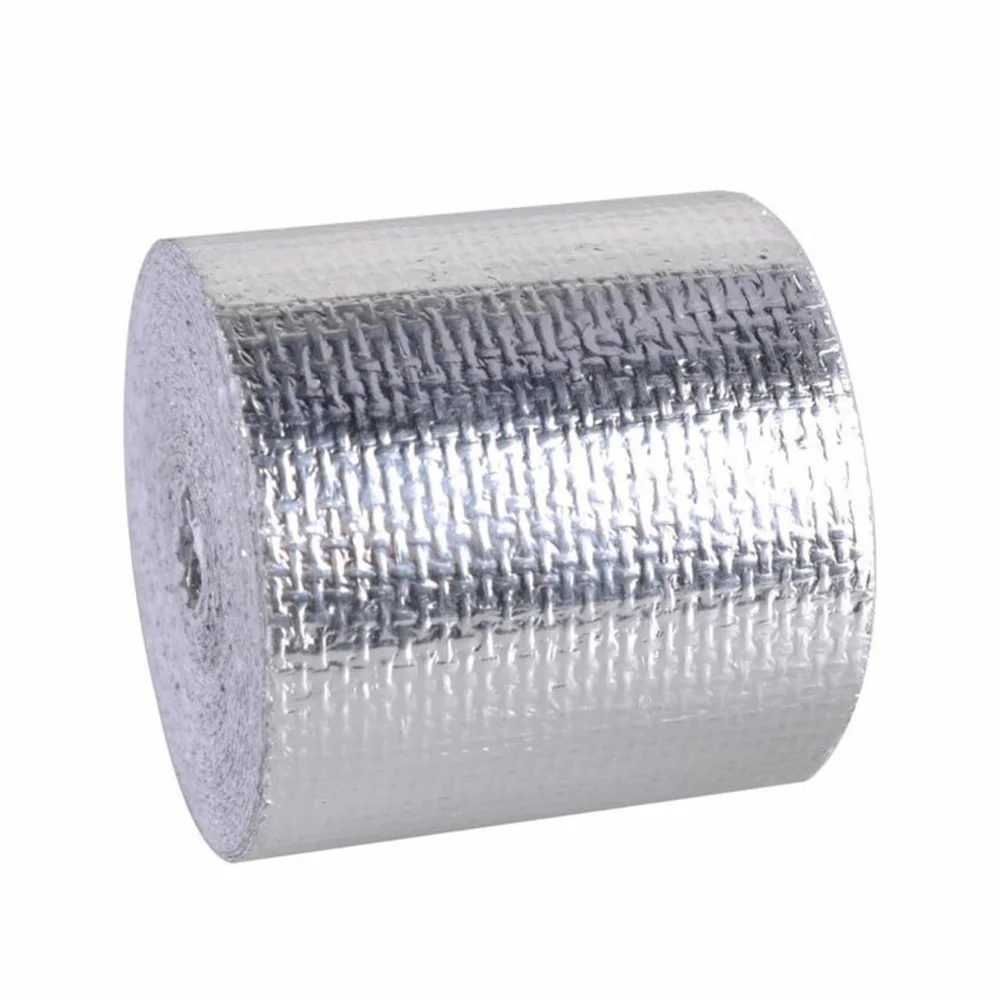 

Car Truck Exhaust Tape 50mm Silver Glass Fiber Heat Insulation Wrap Barrier Automobiles Motorcycles Protector Shield