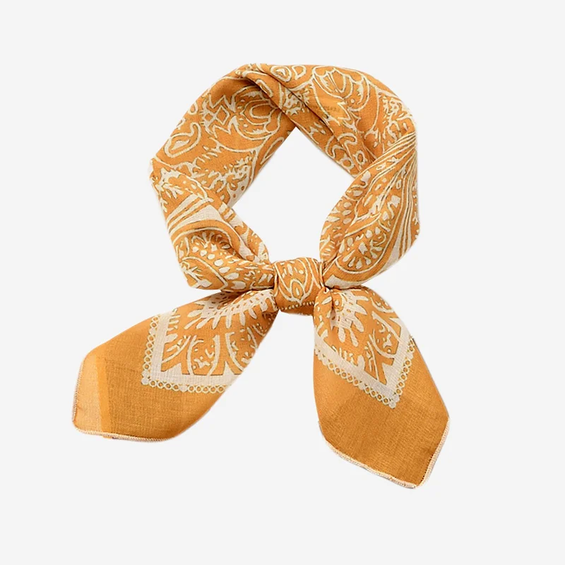 

Женский классический шарф для волос Яркий Пейсли маленький платок бандана головной убор для девушек квадратный шарф Новинка