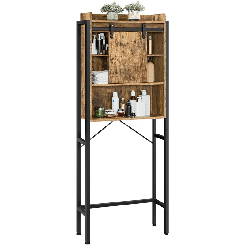 

Cabinet with Open Shelves, Rustic Brown