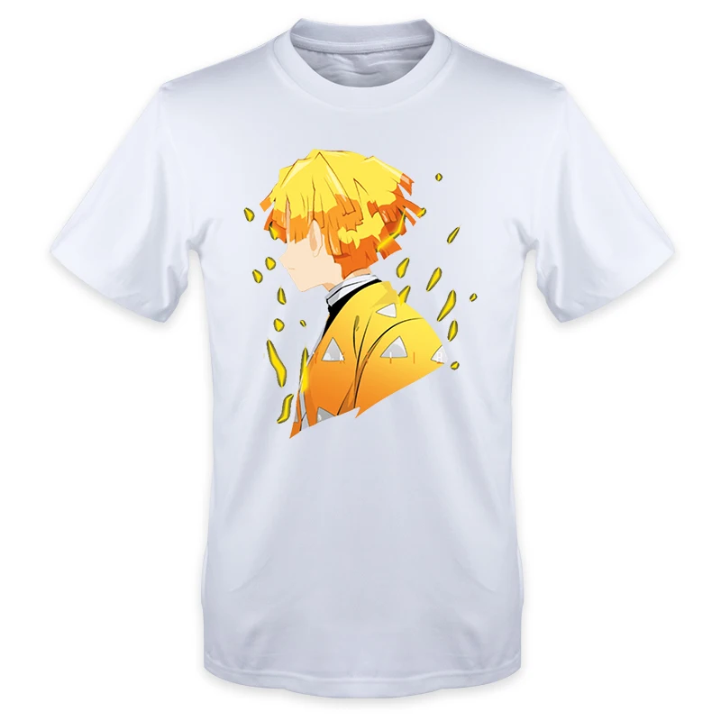 

Demon Slayer Anime 2023 Summer T Shirts Men/women Zenitsu Mangas Graphic Tops Tees Cotton Basic Camisetas Cotton Camisetas