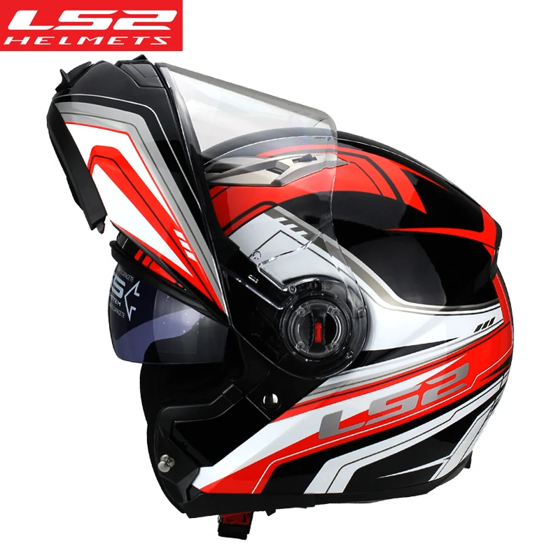 Мотоциклетный шлем LS2 FF370 закрытый Зимний с двойными линзами для мужчин и женщин