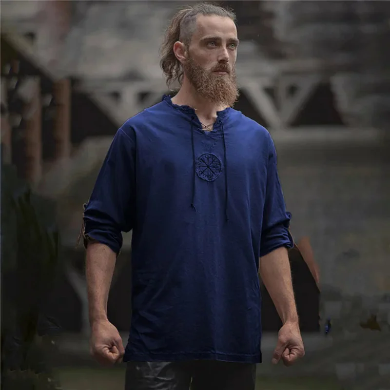 Средневековый Костюм Косплей Рыцарь Воин Туника мужская куртка винтажный