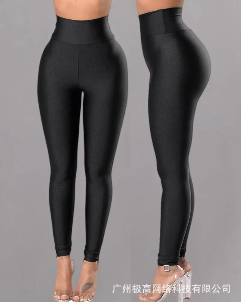 

Black Trousers Women Summer High Waist Hip Raise Thin Skinny Leggings Casual Pants 2022 New Fashion Trousers