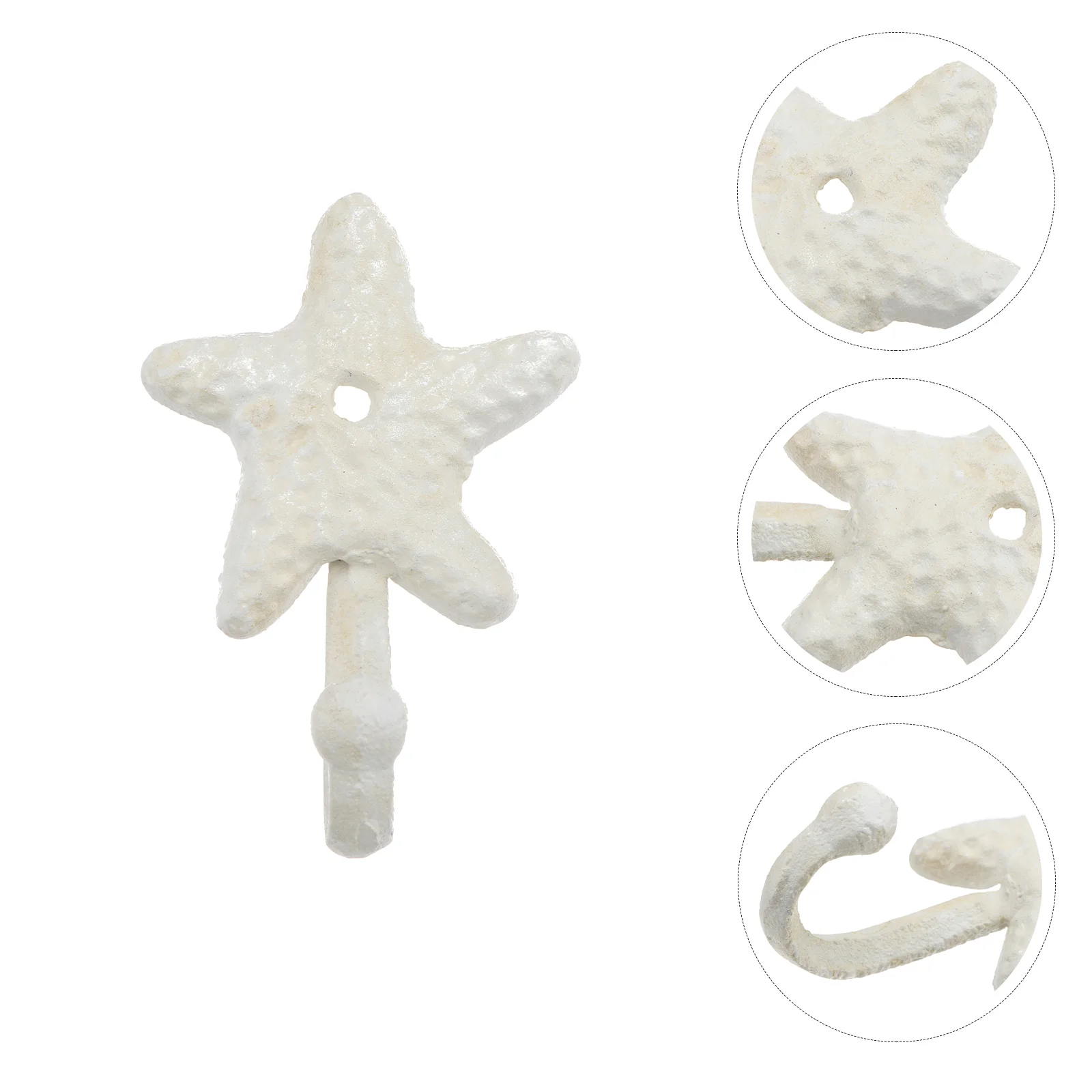 

Hooks Wall Hook Coat Decorative Hanger Nautical Rack Key Clothes Towel Iron Star Robe Single Decor Door Metal Hat Beach Wrought