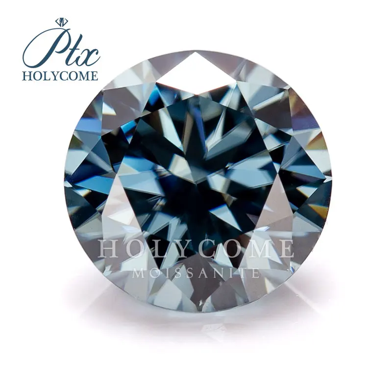 

Holycome Муассанит 3,0-15 мм, сертифицированный синий VVS1, бесплатная доставка, тестер бриллиантов с муассанитом, Круглый Муассанит, завод