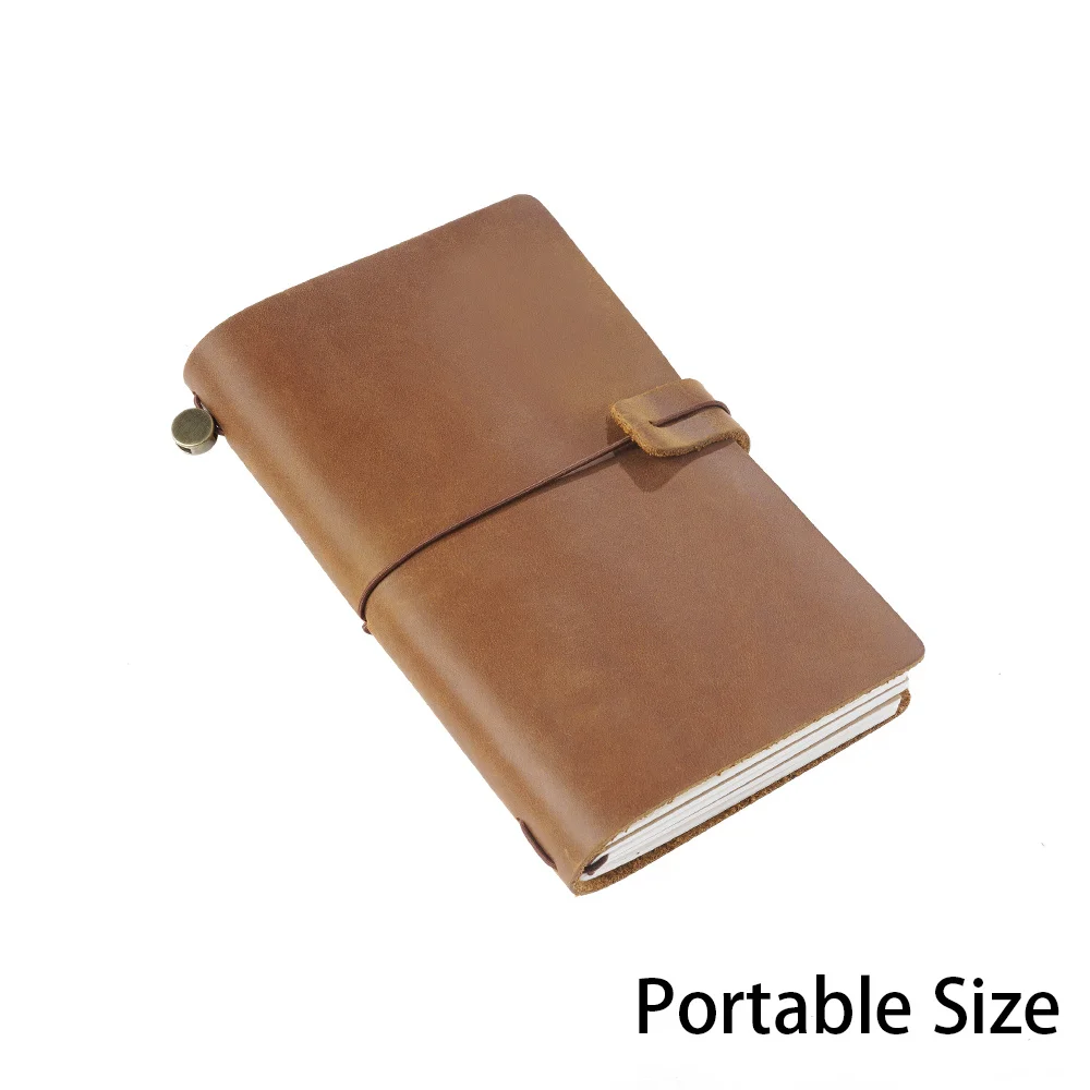 

Simplenote Genuine Leather Notebook Vintage Cowhide Diary Portable Size TN Travel Notebook Protective Cover Journal Sketchbook