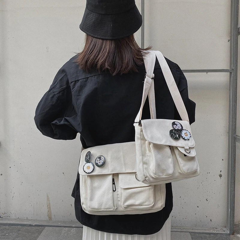 

Japanese Literature Art Department Fixture Student Canvas Bag Youth Fashion Casual Version Ladies Purses Diagonal Cross Bag