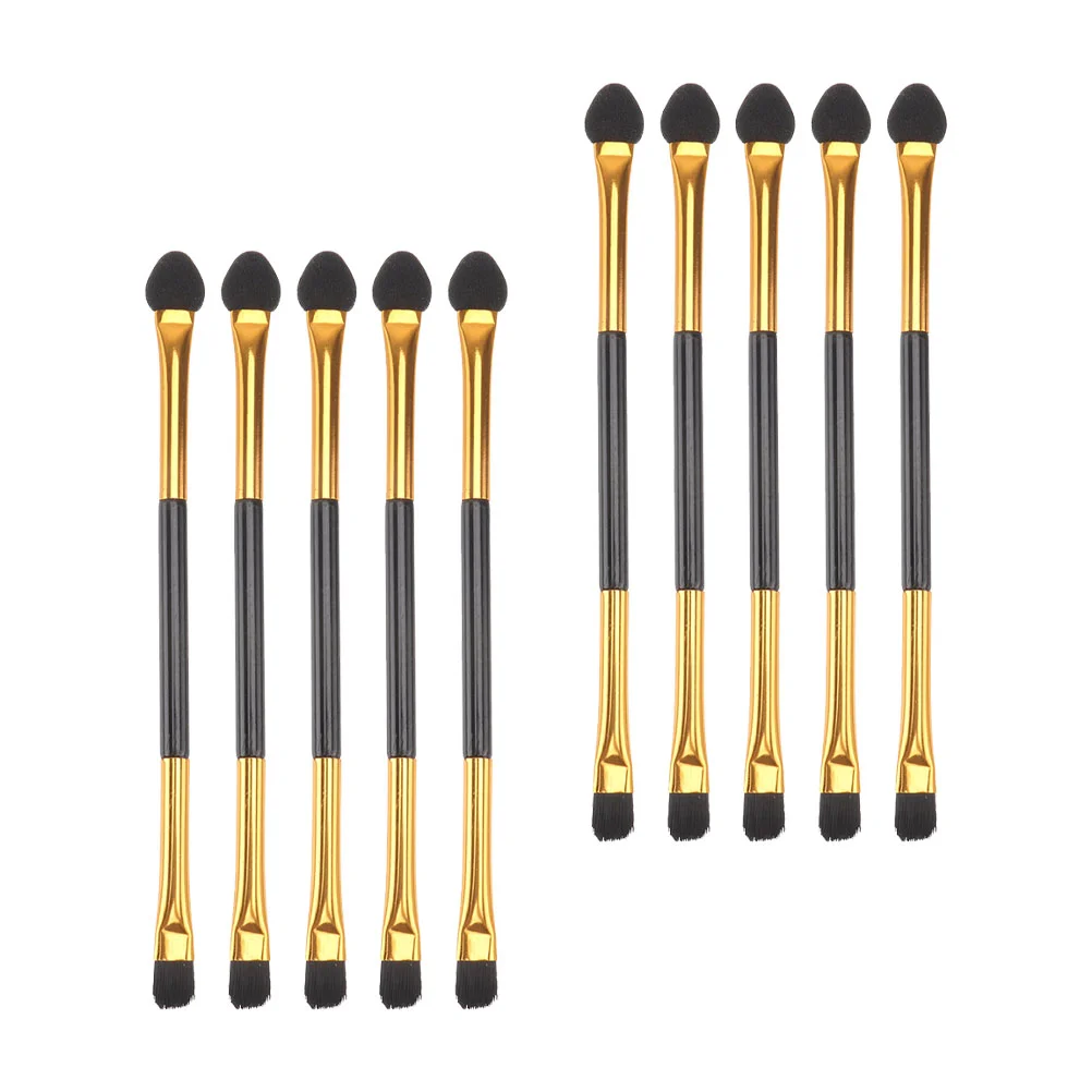 

Brush Makeup Brushes Eyeshadow Eye Double Set Dual Sided Applicator Professional End Shadow Head Headed Sponge Ended Eyeliner