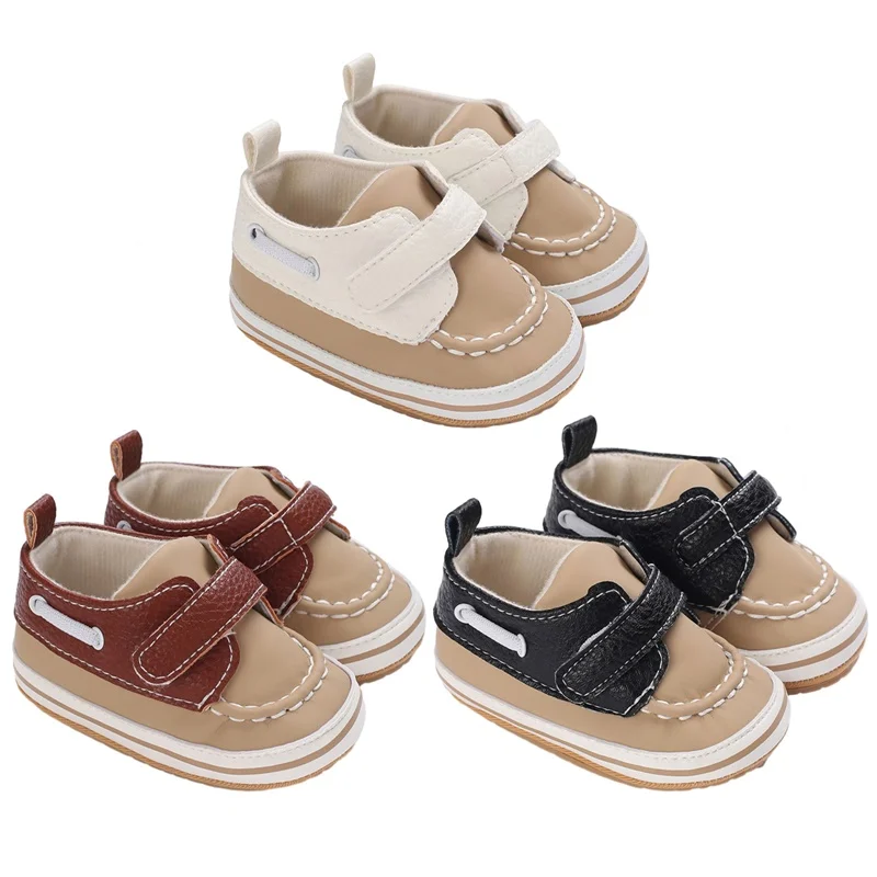 

Infant Baby Boys Girls Sneakers PU Leather Anti-Slip Flat Shoes Soft Sole Non-Slip Rubber Prewalker Toddler First Walker Shoes
