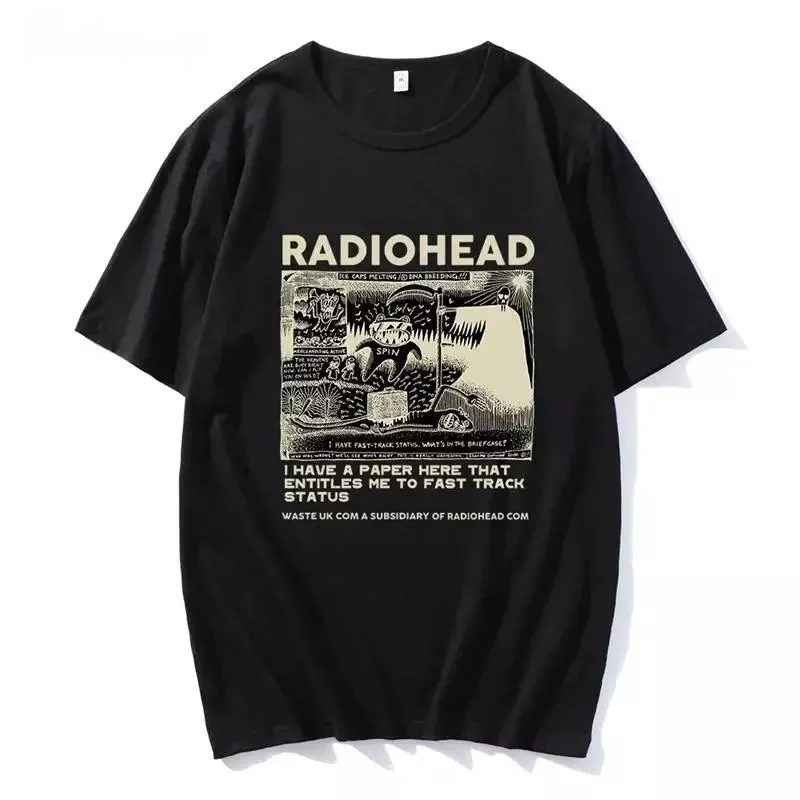 Футболка Radiohead Vintage Tour перепечатка музыкальной группы