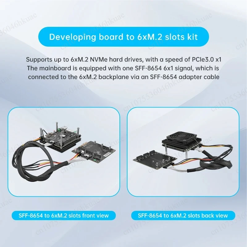 Фото Материнская плата NAS, i3-N355/N150, 7×M.2 или 6×SATA, DDR5, сетевое подключение 2.5G №4