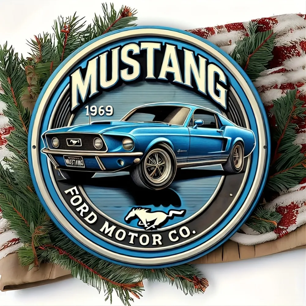 

Круглая металлическая табличка CIFBUY с дизайном гоночного автомобиля