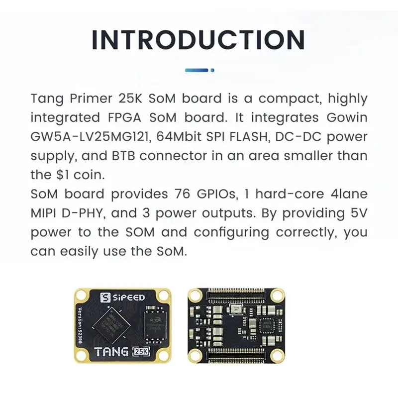 Фото #   Лучший выбор: плата для разработки FPGA Tang Primer 25K GOWIN GW5A RISCV с PMOD и SDRAM, прочная и простая в использовании №3