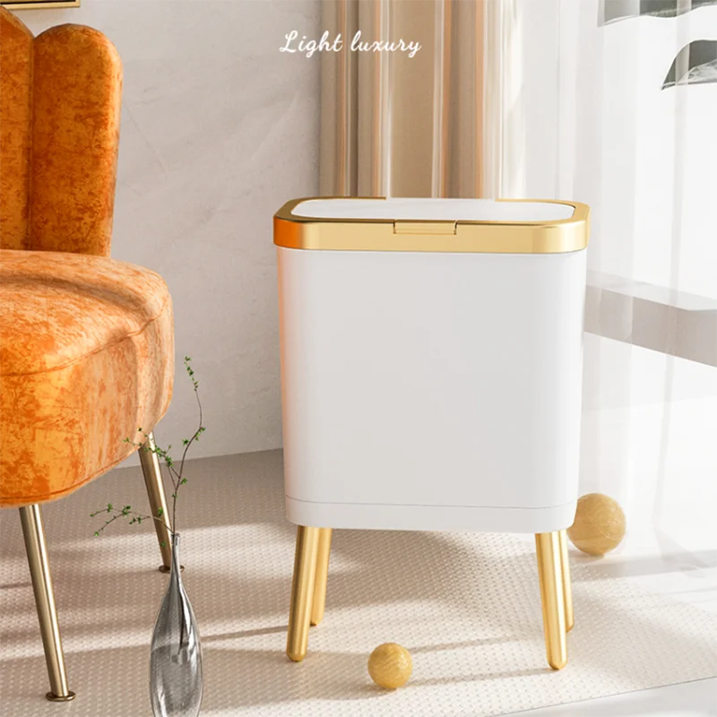 

15L Waterproof Bin With Lid Living Room Kitchen Kosz Na Smieci Poubelle De Cuisine Bathroom Trash Can