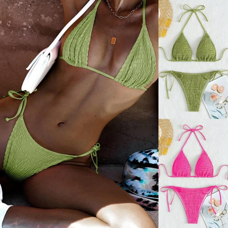 

Женский раздельный купальник с высоким вырезом и чашками пуш-ап