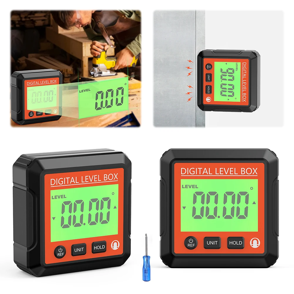 Цифровой угловой транспортир инклинометр универсальный магнитный измеритель