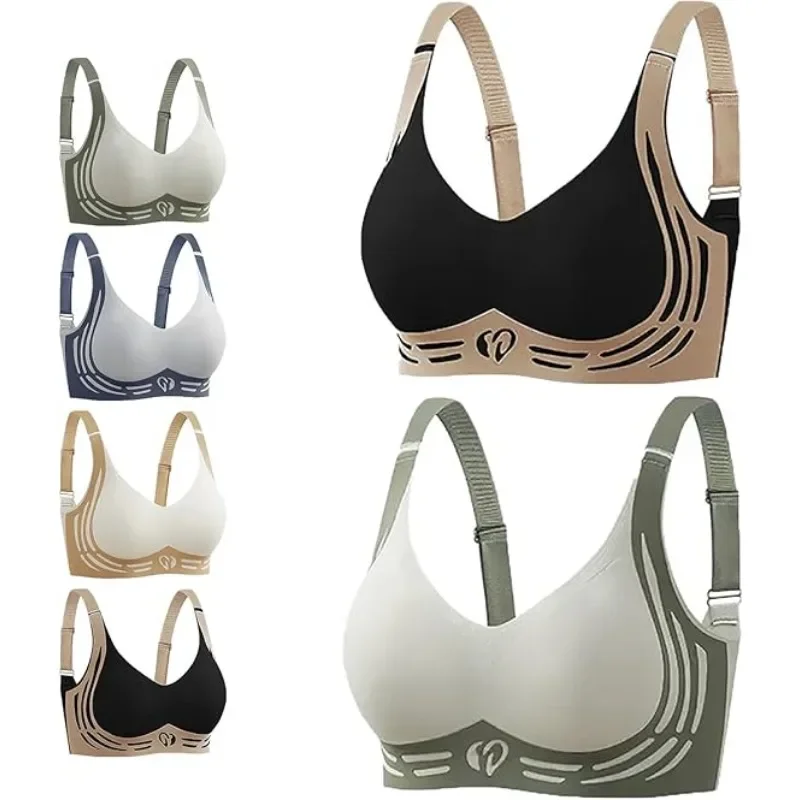Спортивный Бюстгальтер Большого Размера Мягкая Поддержка Регулируемая