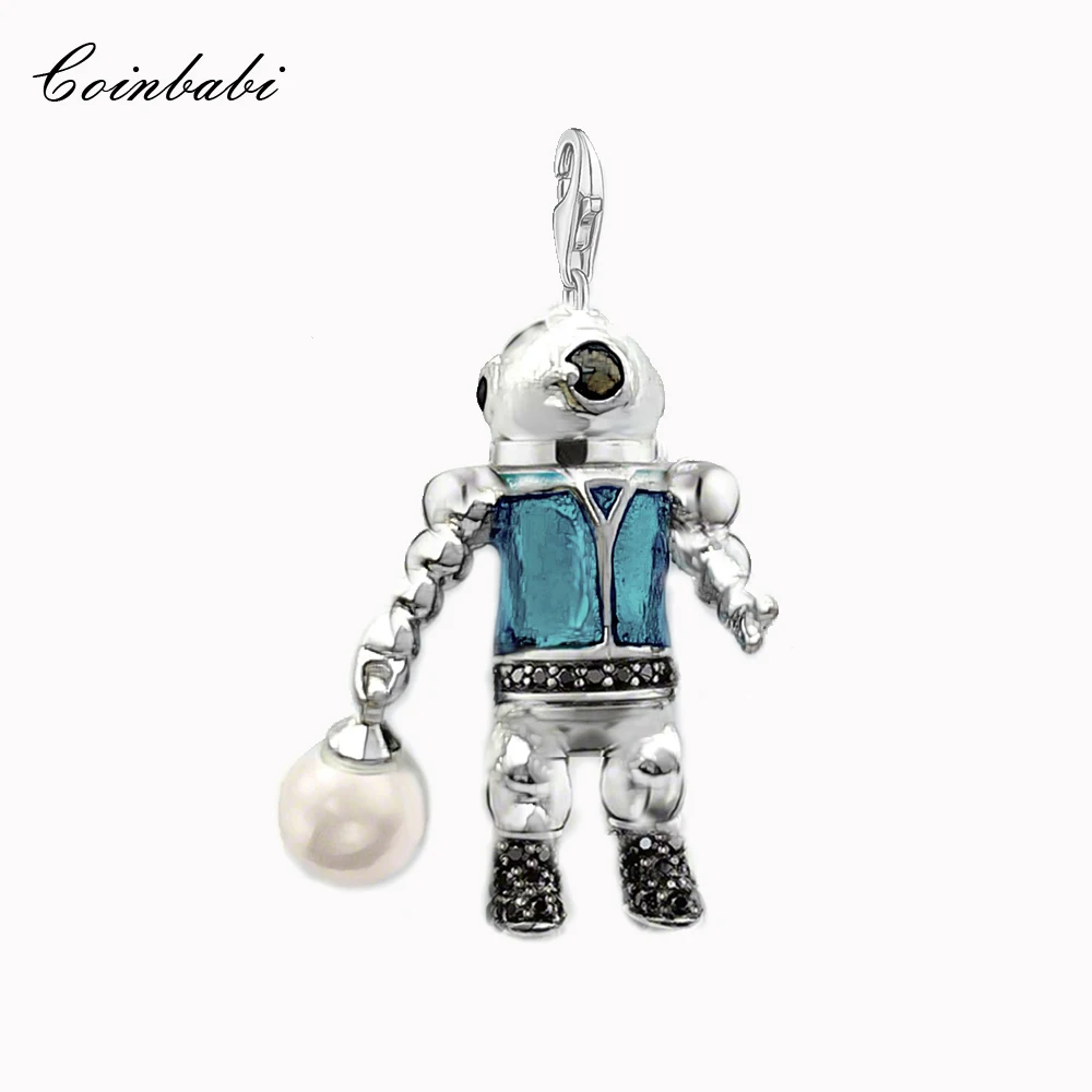 

Pendant Aquanaut Diver Aliens With Pearl 925 Sterling Silver Fine Jewelry Accessories Fit Necklace Trendy Gift For Women Man