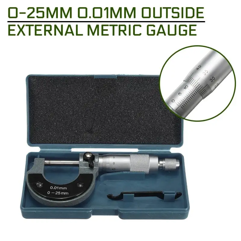 

New High-Precision 0.01Mm 0-25Mm Outer Diameter Metric Micrometer for Measuring Locksmith Box Precision Measuring Tools