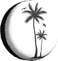 spare tire cover universal tires cover palm trees and birds car tire cover wheel weatherproof and dust proof uv sun tire