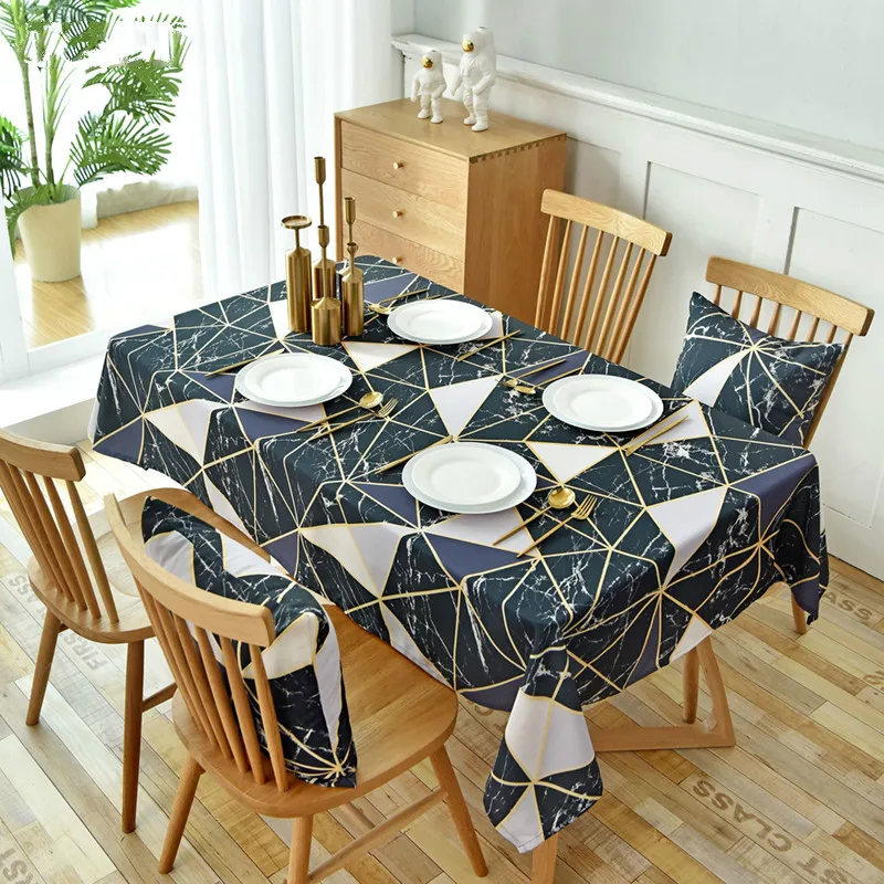 

Nordic Simplicity Printing Rectangular Waterproof Tablecloths for Table Party Decoration Dining Tables Cover Manteles