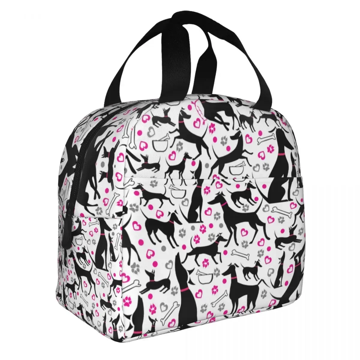 ia izolowane torby na drugie śniadanie dla kobiet szczelne whippet Hound Dog Cooler termiczne pudełko praca w biurze szkoła