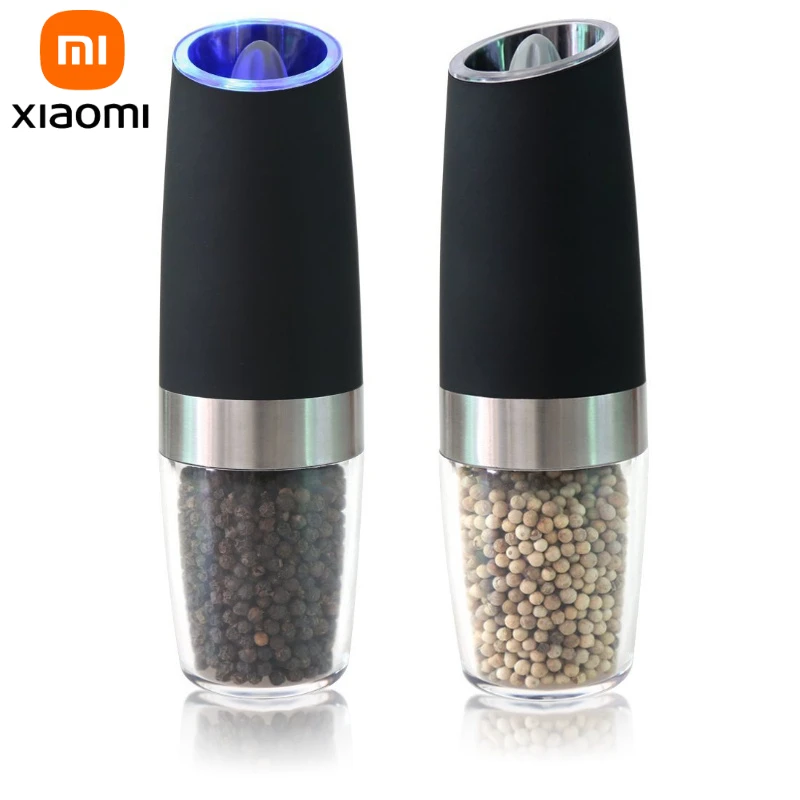 

Xiaomi Pepper Mill Salt and Pepper Grinder Electric Induction Grain Mill Spice Grinder Pepper Grinder Kitchen Grinding Gadgets