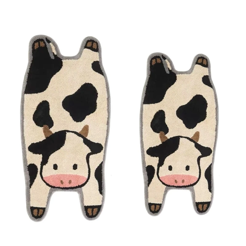 

Cartoon Cute Cow Bedroom Carpet Children's Room Bedside Carpet Soft Plush Carpet