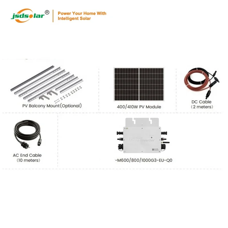 Фото Система Plug and Play JSDsolar: Полный комплект для балкона и земли, простая установка, 800 Вт/600 Вт, для дома и балкона №5