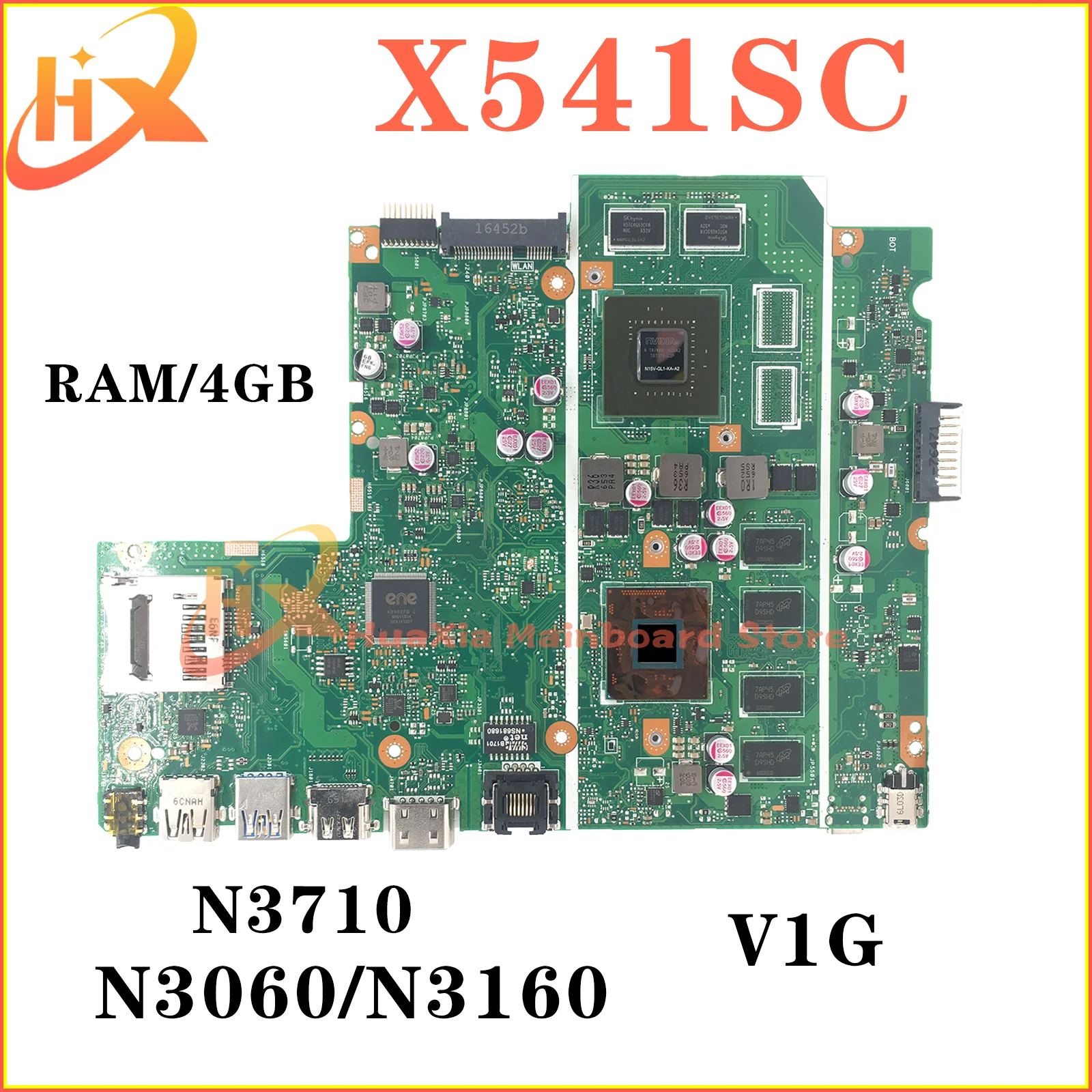 Материнская плата для ноутбука X541SC A541SC F541SC D541SC R541SC N3060/N3160 N3710 GT810M/V1G RAM/4GB