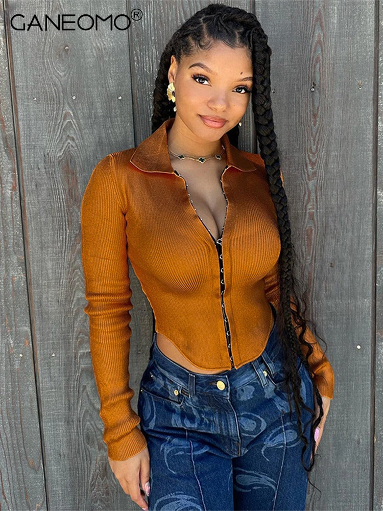 

Женские топы с длинным рукавом, облегающие футболки на молнии, повседневные деловые футболки, Осень-зима 2023