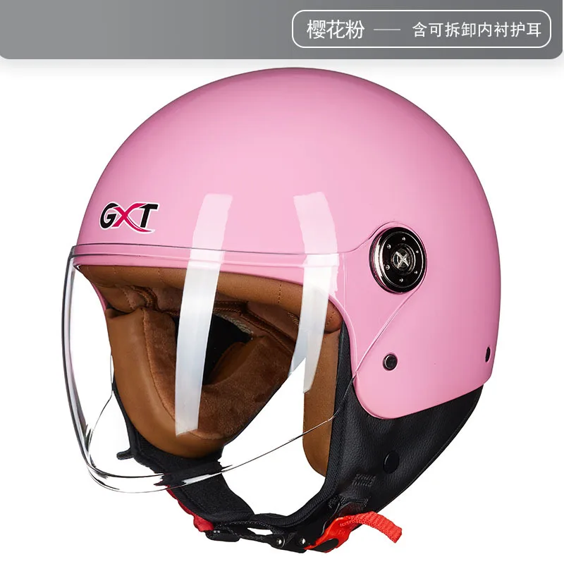 GXT motorcycle helmet four seasons 3/4 helmet men and women retro motorcycle helmet personality safety helmet electric helmet enlarge