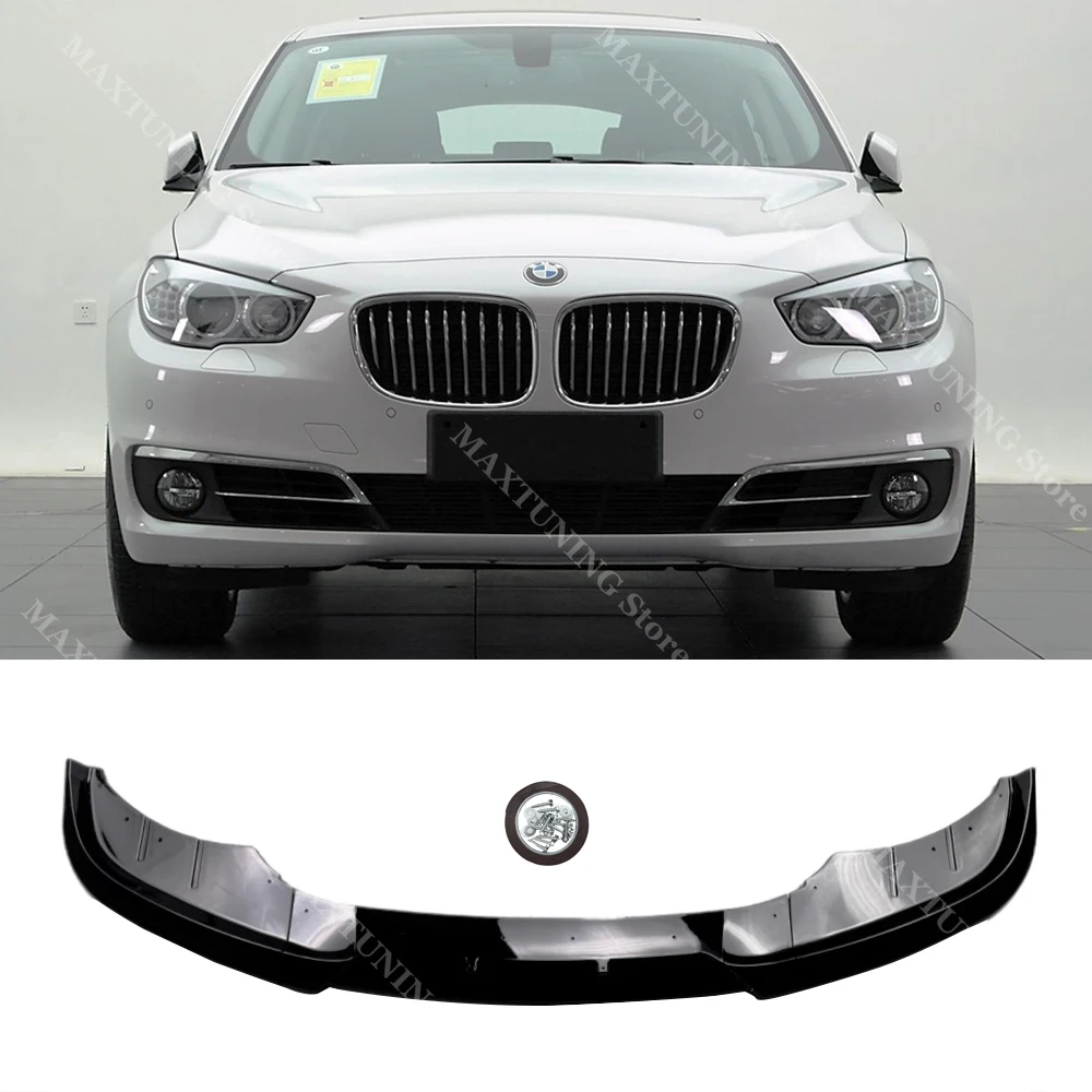

Для BMW 5 серии GT F07 535i 528i 550i 530d 535d 2009-2017 передняя лопата для подбородка, бампера, сплиттер, спойлер, защита, глянцевый черный комплект кузова