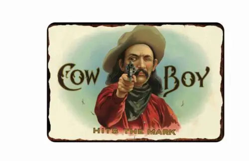 Винтажные этикетки для сигар в ковбойском стиле 8x1 2 1890-1900