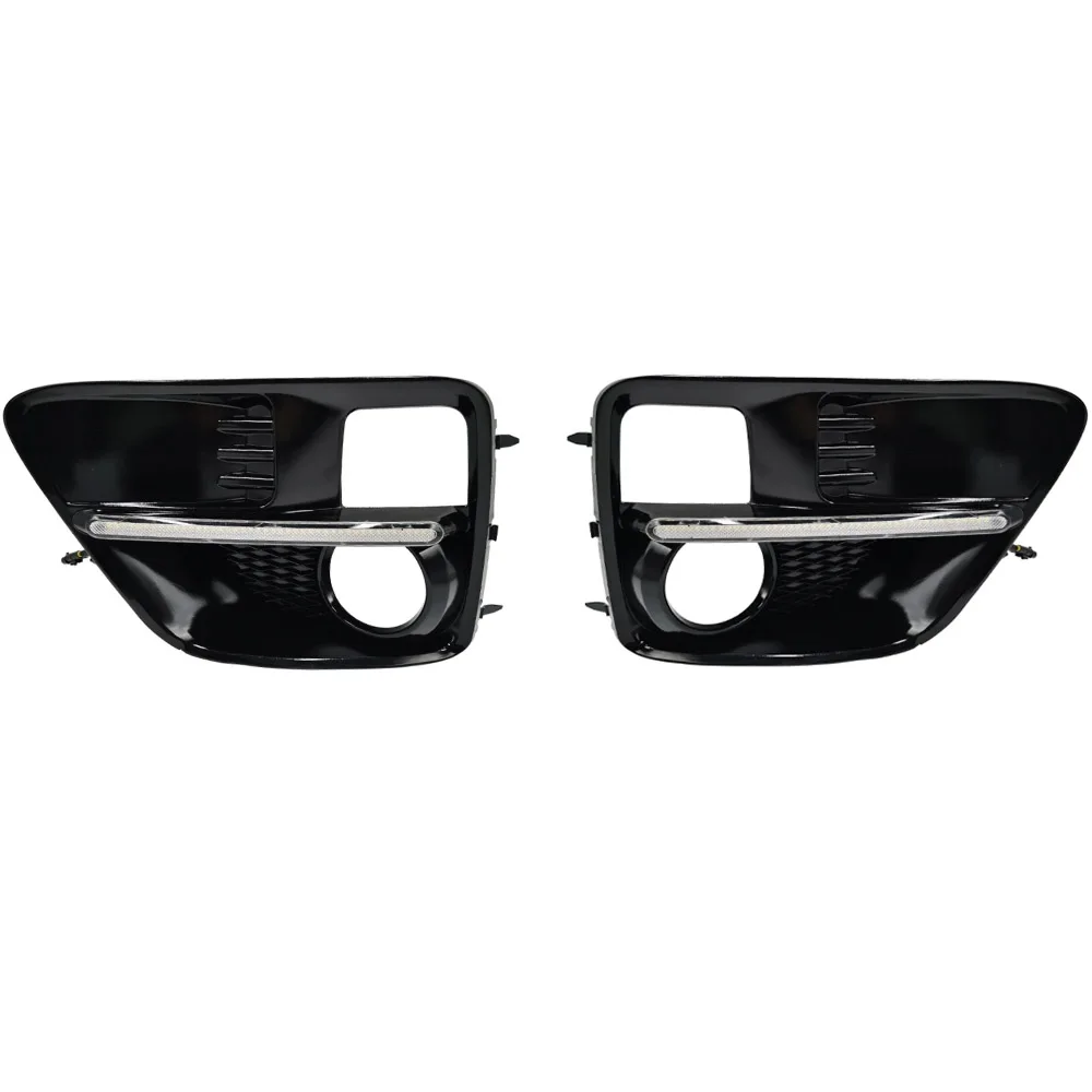 

2Pcs For Subaru WRX STI LED Daytime Running Light Fog Bezel DRL Lamp+Turn Signal 2015 to 2017