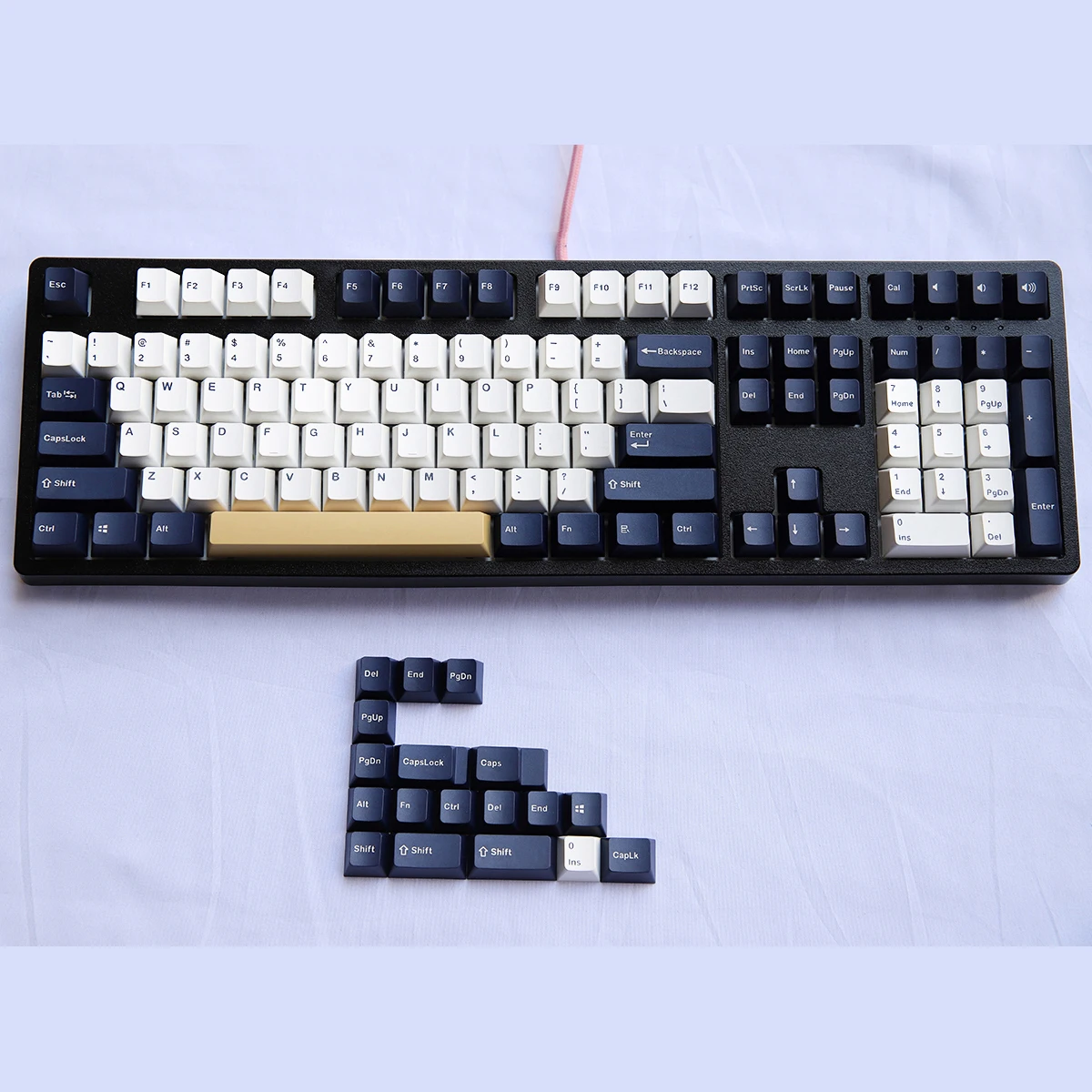 OEM профильные толстые колпачки клавиш PBT Double Shot для переключателей MX подходит 61 63