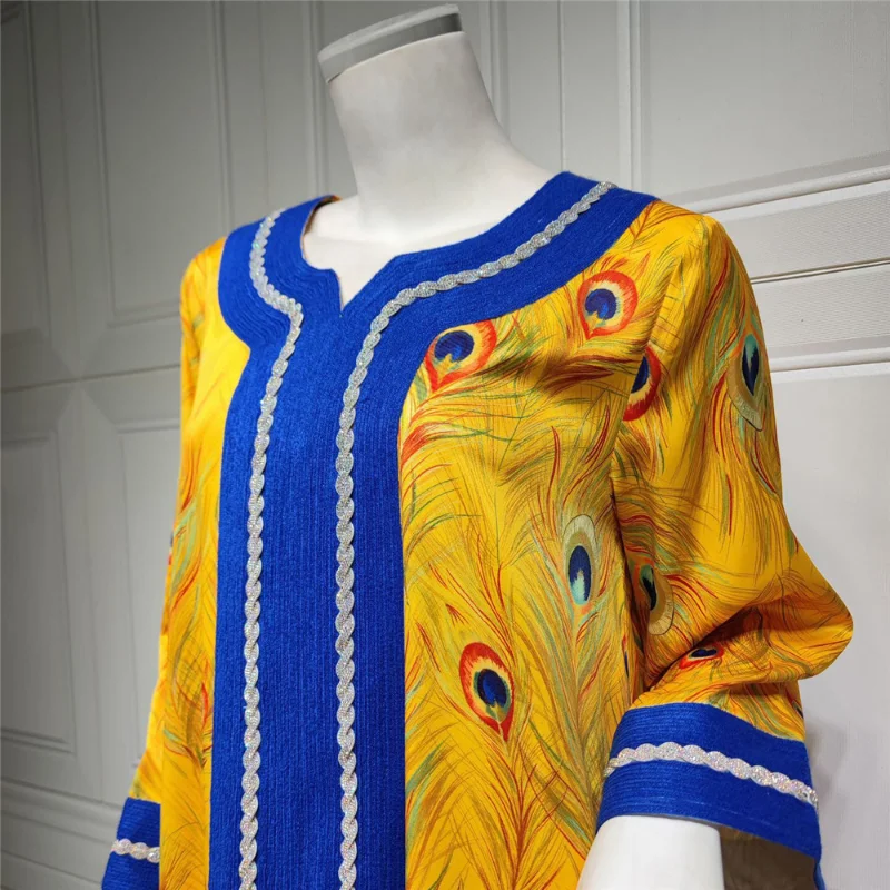 Abaya Dubai Turkey Muslim Hijab Dress Luxury Diamonds Floral Print Moroccan Party Ramadan Modest Dresses Kaftan Jalabiya Caftan